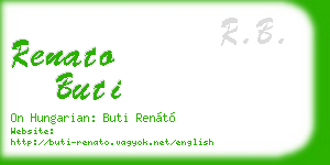 renato buti business card